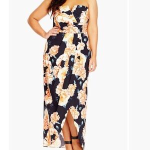Plus Size Strapless Tulip Cut Maxi Dress, 18W
